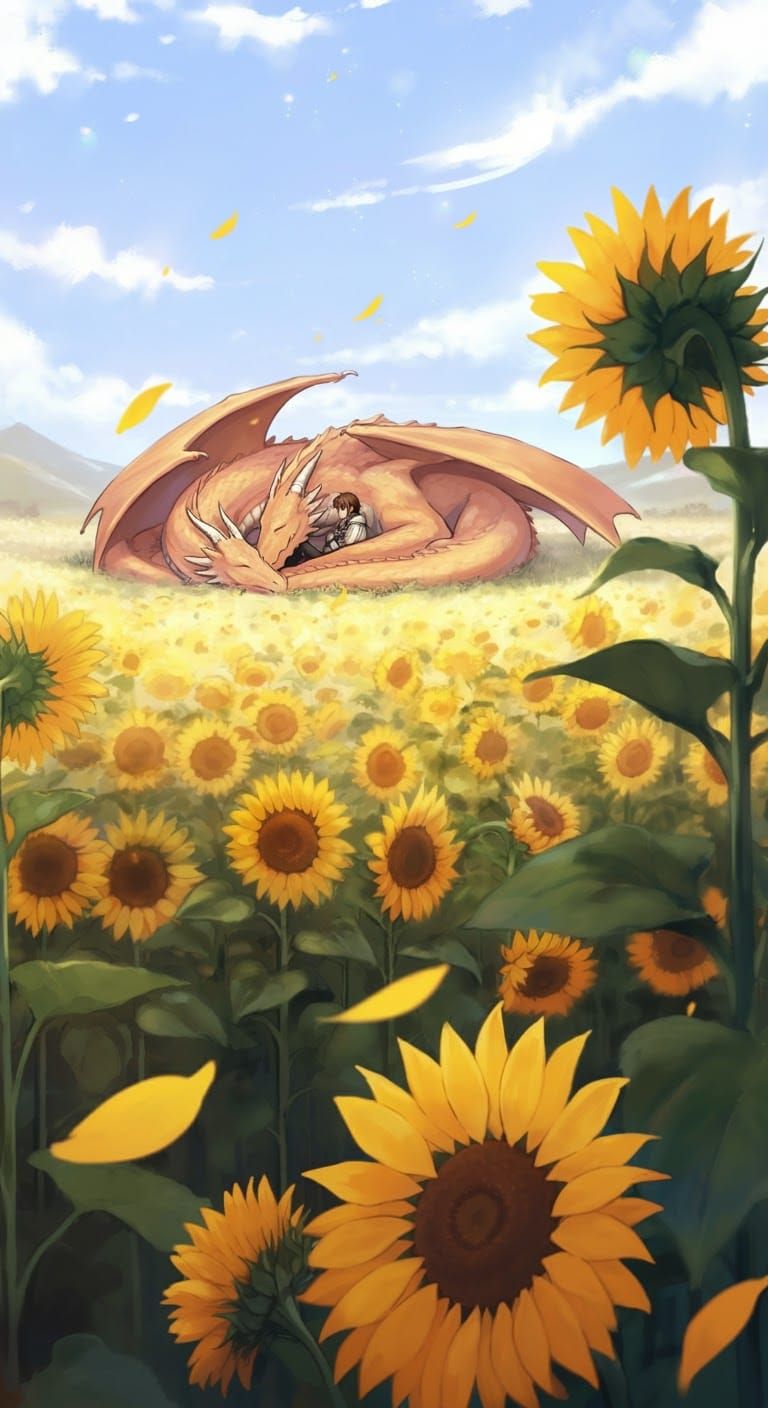 Fantasy Dragon As Impressionistic Anime Art