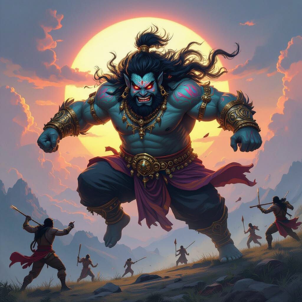 Roly-Poly Asura in Epic Mid-Air Combat