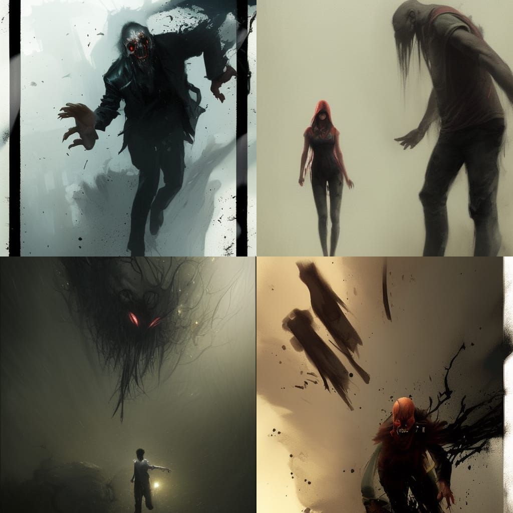 Tormented Figure Pursued by Hallucinations