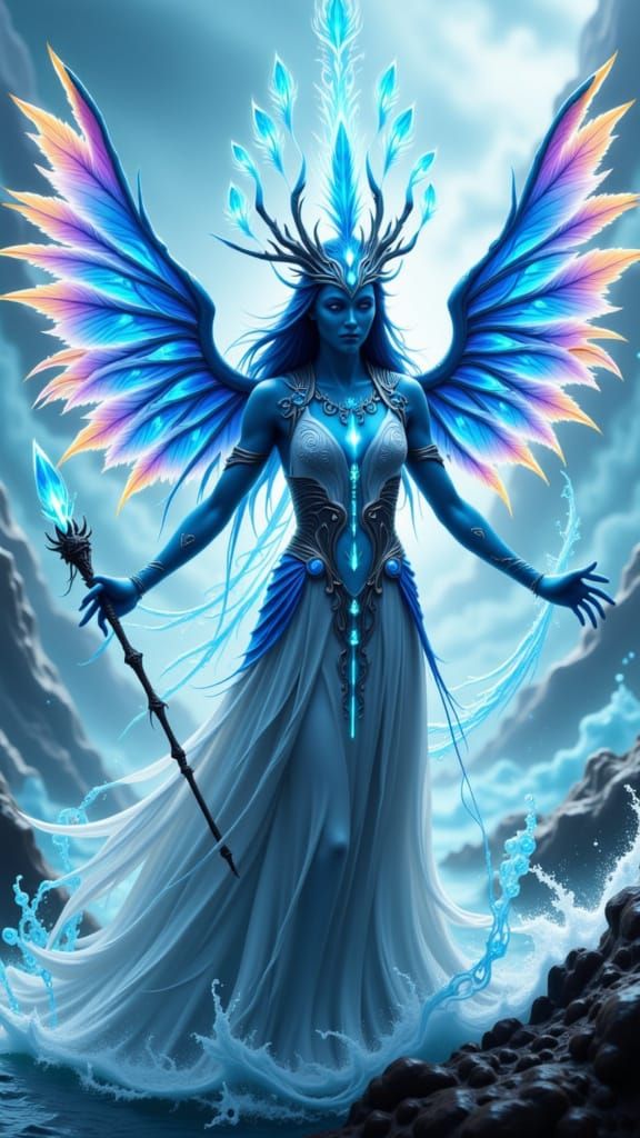 Na'Vi Queen Leads Her Army: Digital Art