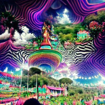 Psychedelic Wonderland: A Trippy AI Dreamscape