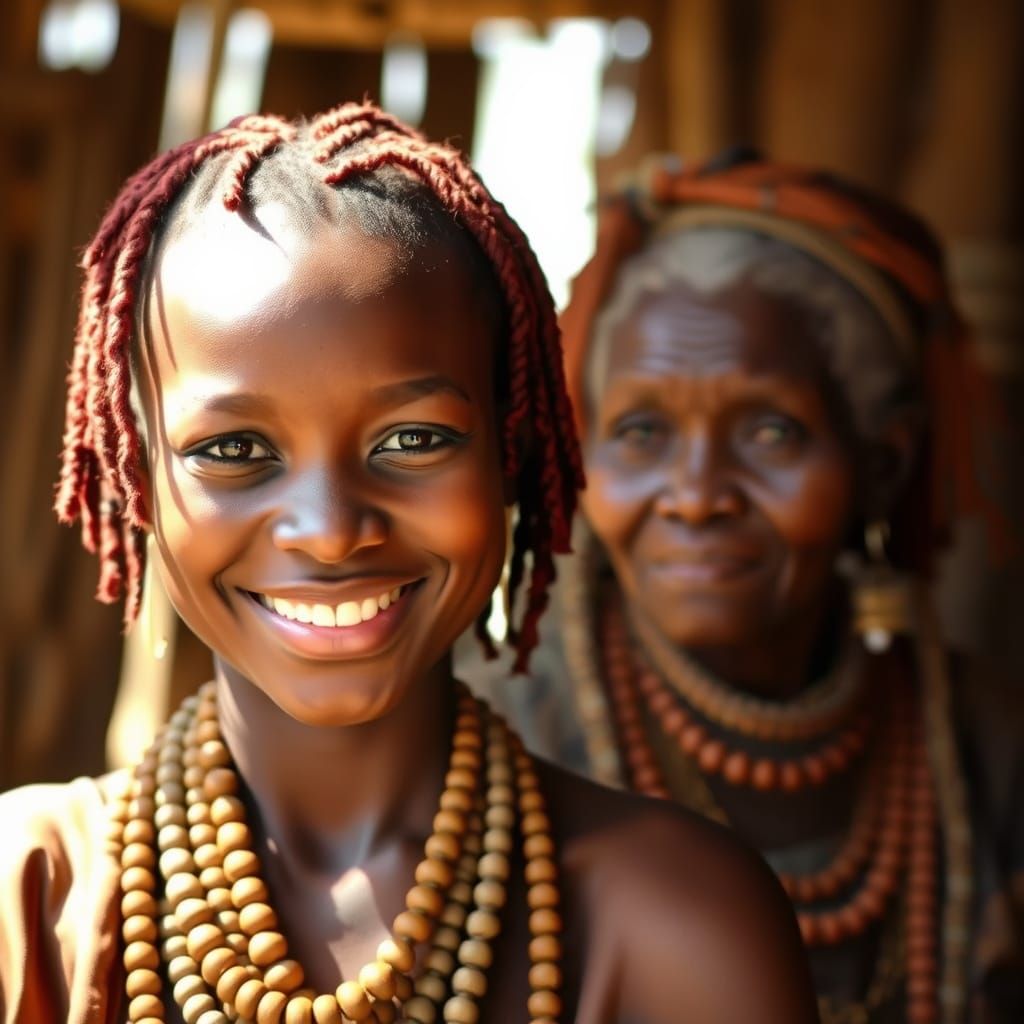 Hamar Woman's Warm Smile in Omo Valley