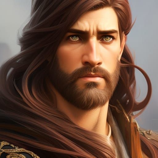 Detailed Half-Elf Portrait in Hyperrealistic Style