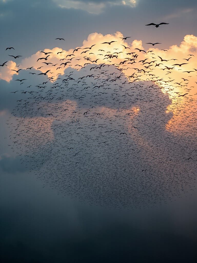 Storm of Birds: An Epic Avian Formation