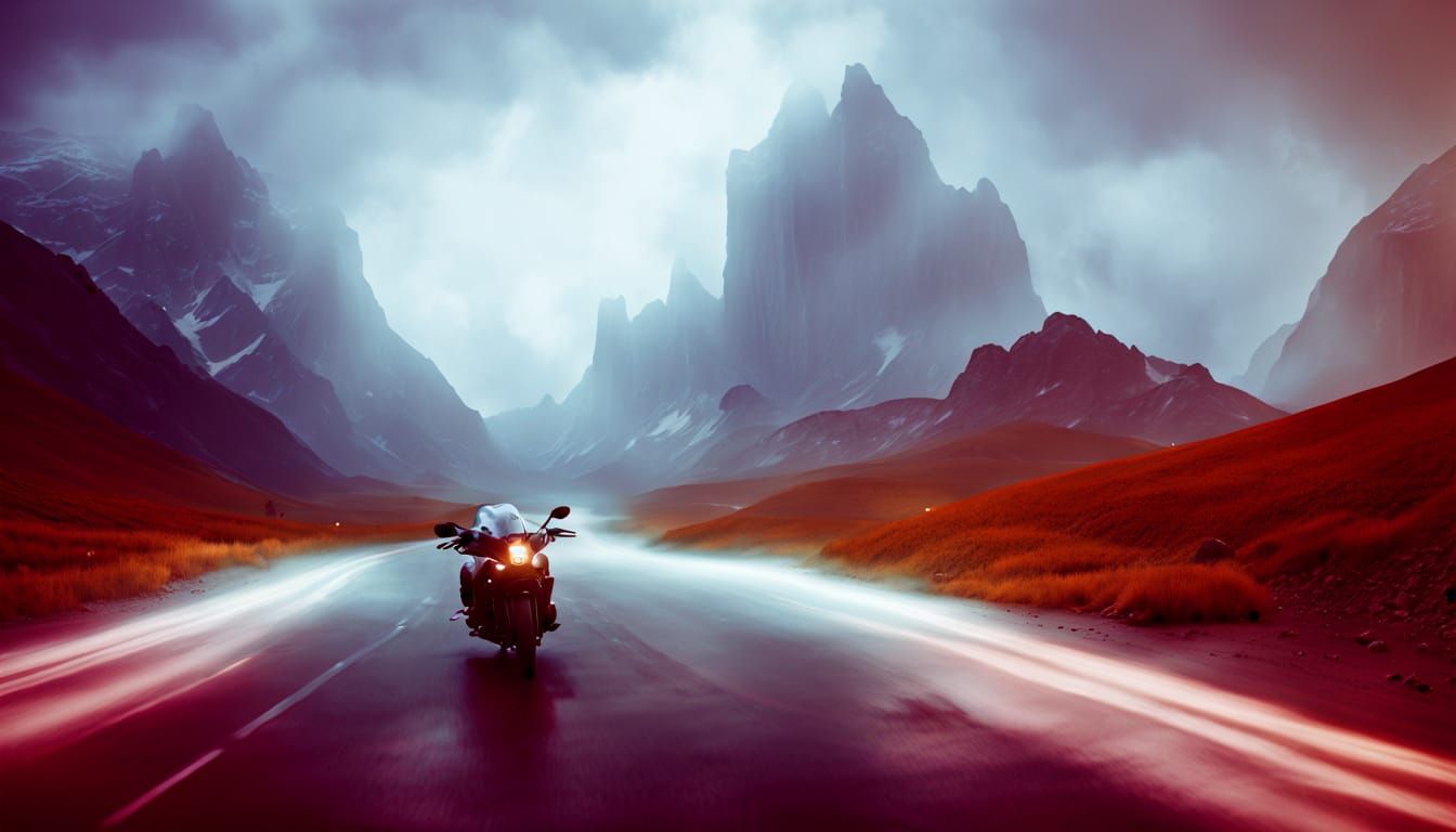 Rocky Mountain Road: Hyperdetailed Digital Art