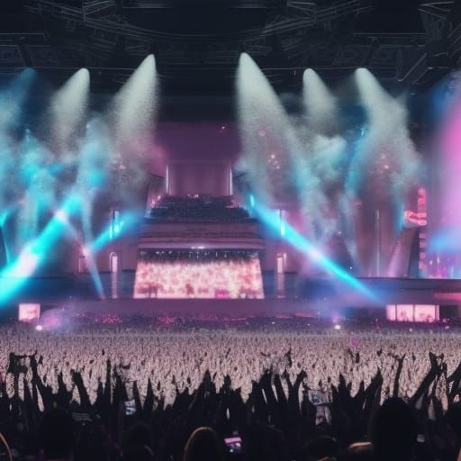 BLACKPINK Concert Performance: Digital Matte Painting