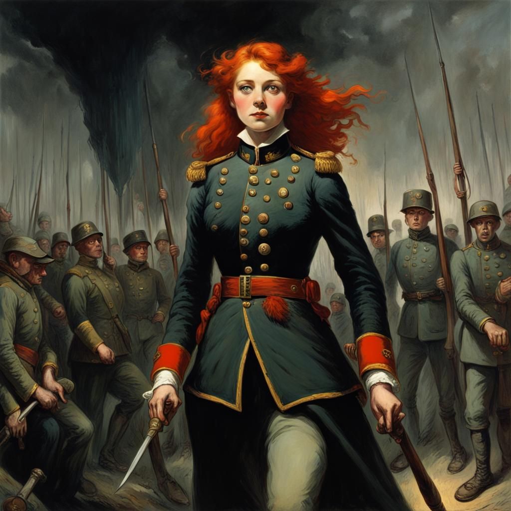 Redhead Military Leader in Doré-Rutkowski Style
