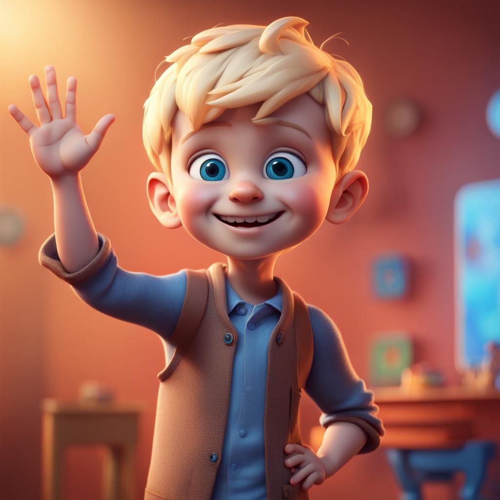 Bubbly Boy in Cinematic 3D Digital Art