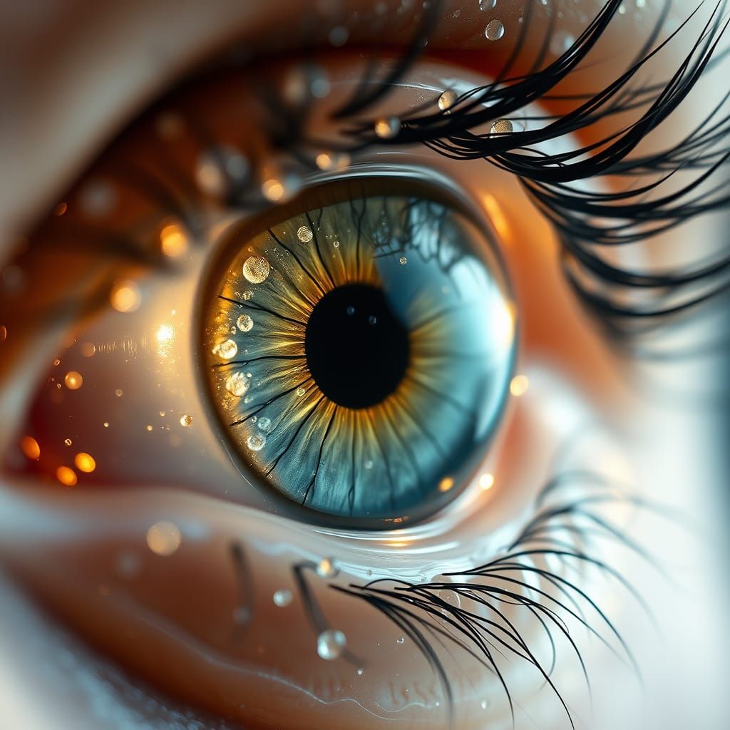 Surreal Water Sprite in Glowing Crystalline Form