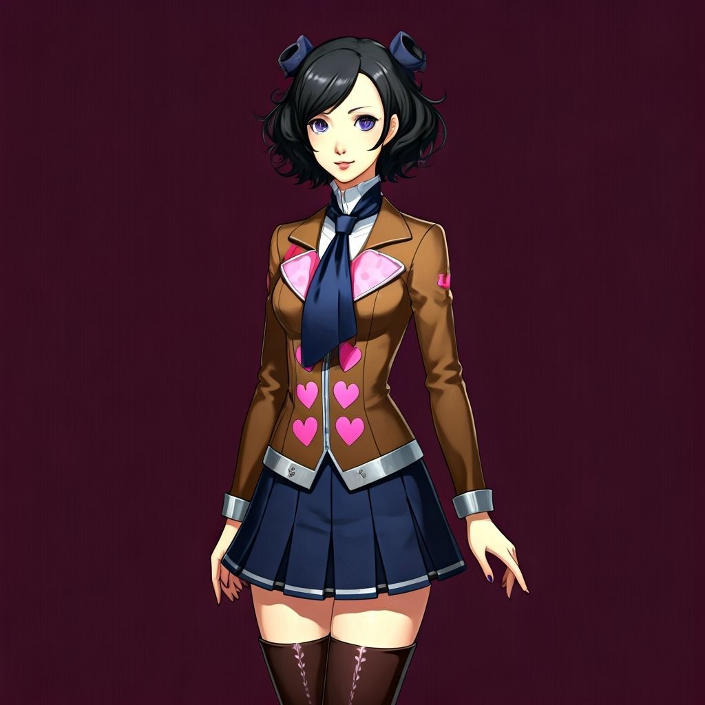 Maya Amano from Persona 2 in Unique Outfit
