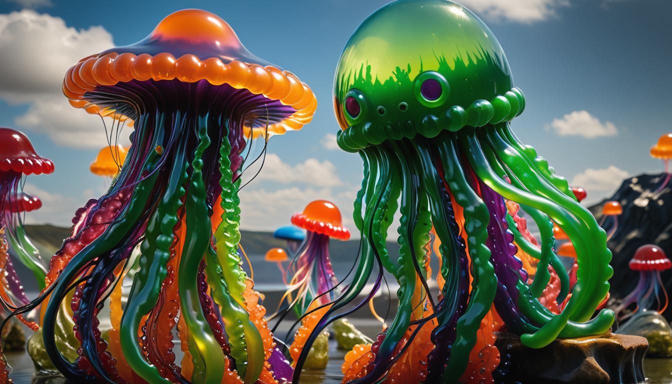 Alien Jelly Sculpture