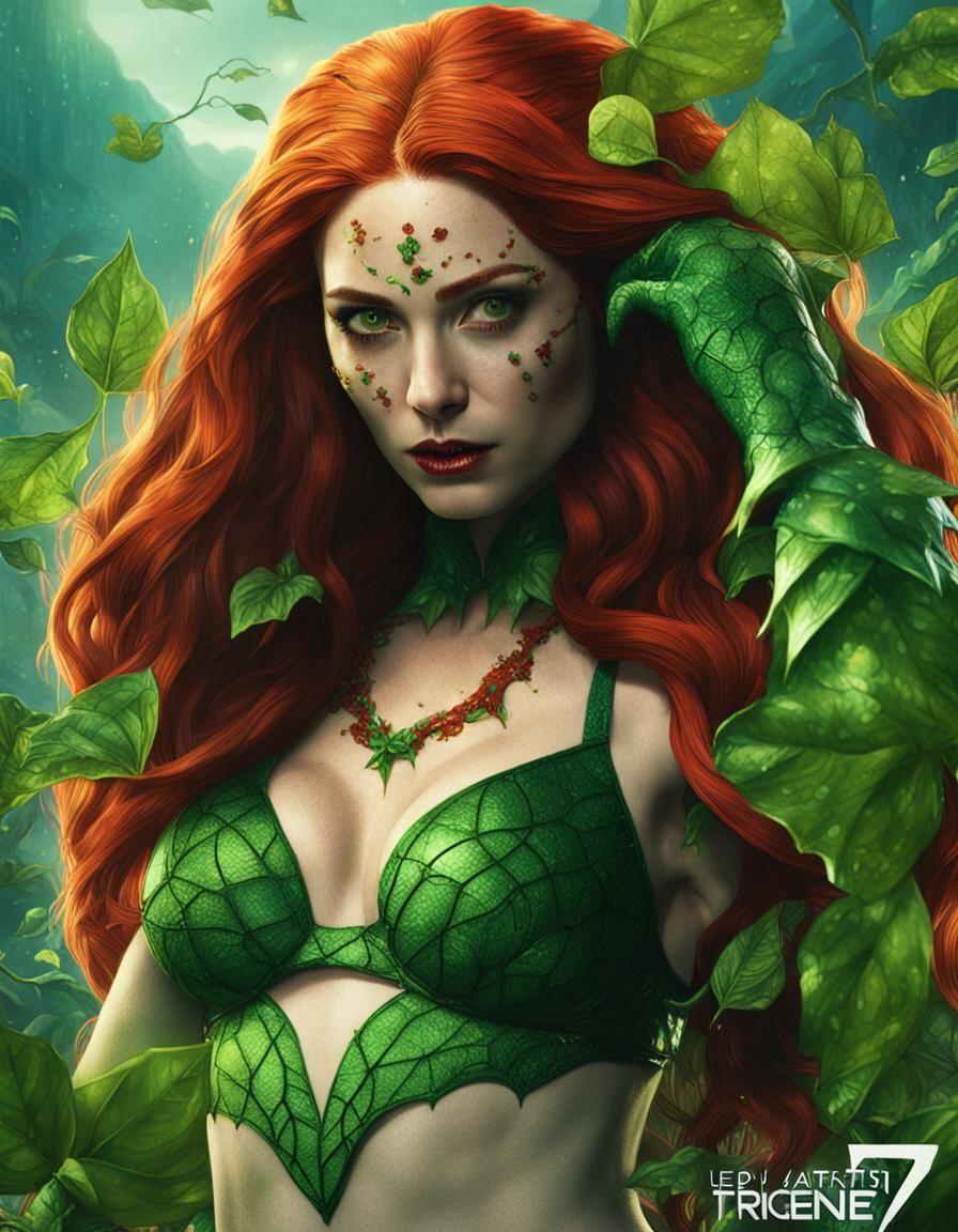 Karen Gillan as Poison Ivy: Detailed Matte Painting