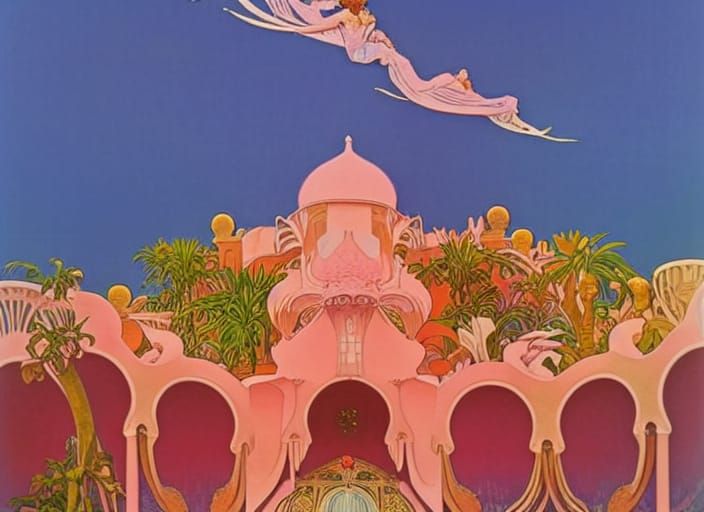 Majestic Pink Castle on St. Pete Beach in Art Nouveau Style