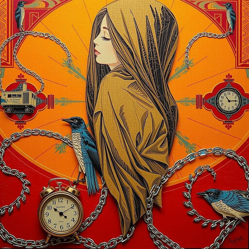 Art Deco Temporal Distortion with Glitch Effects