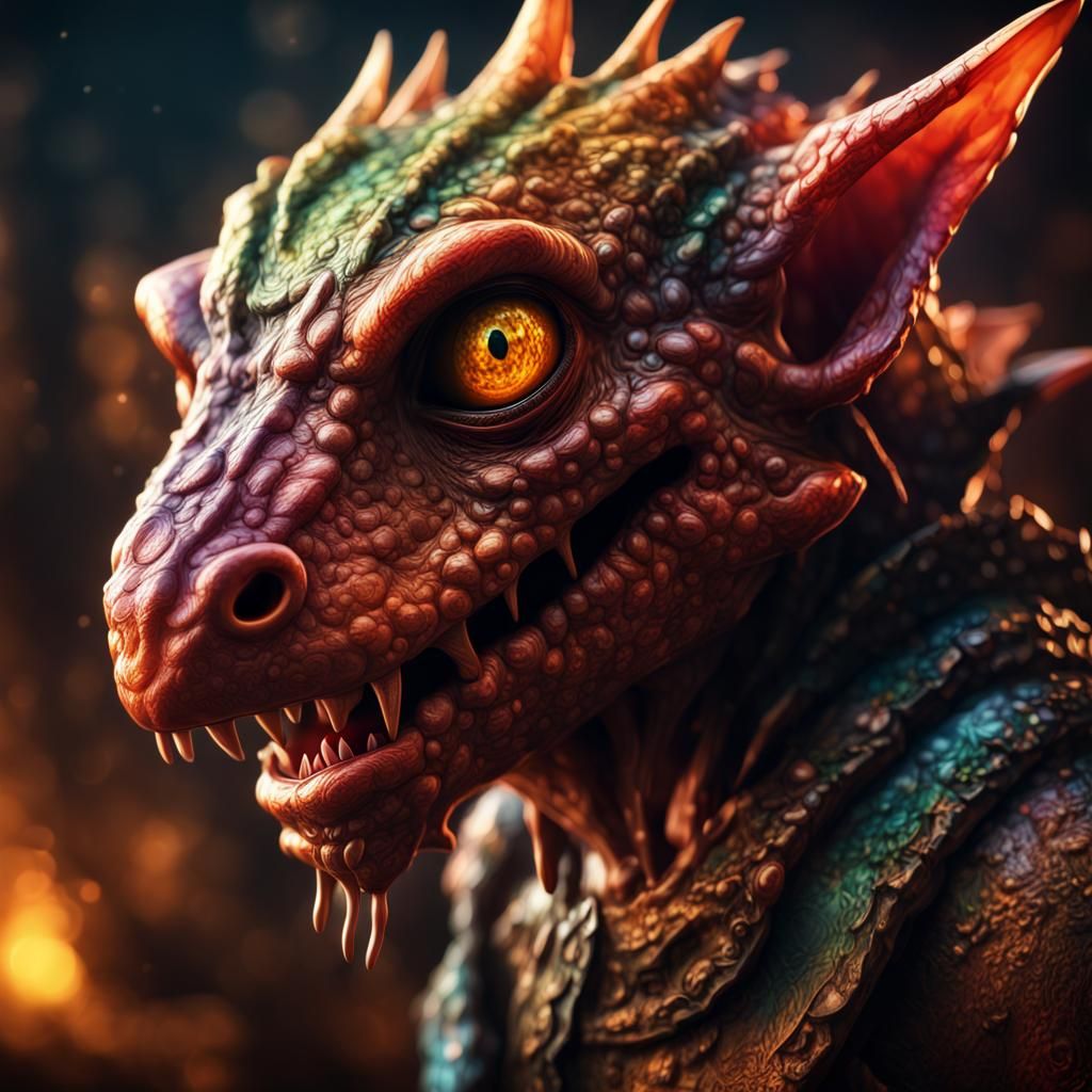 Hyperrealistic Kobold with Intricate Details