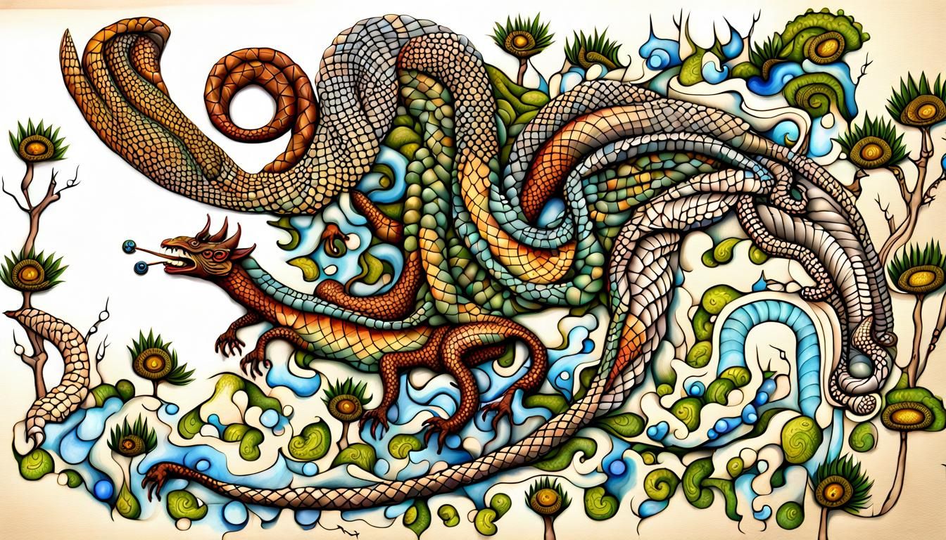 Surreal Wood Dragon, Metal Sheep, and Quantum Snake