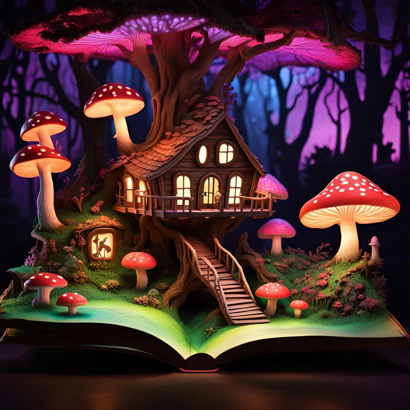 Enchanted 3D Pop-Up Book: Wonderland Forest