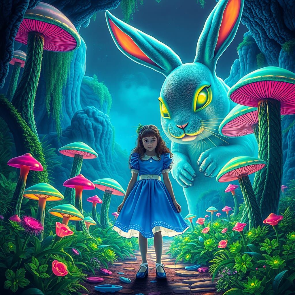Alice in Fluorescent Wonderland: A Futuristic Vision