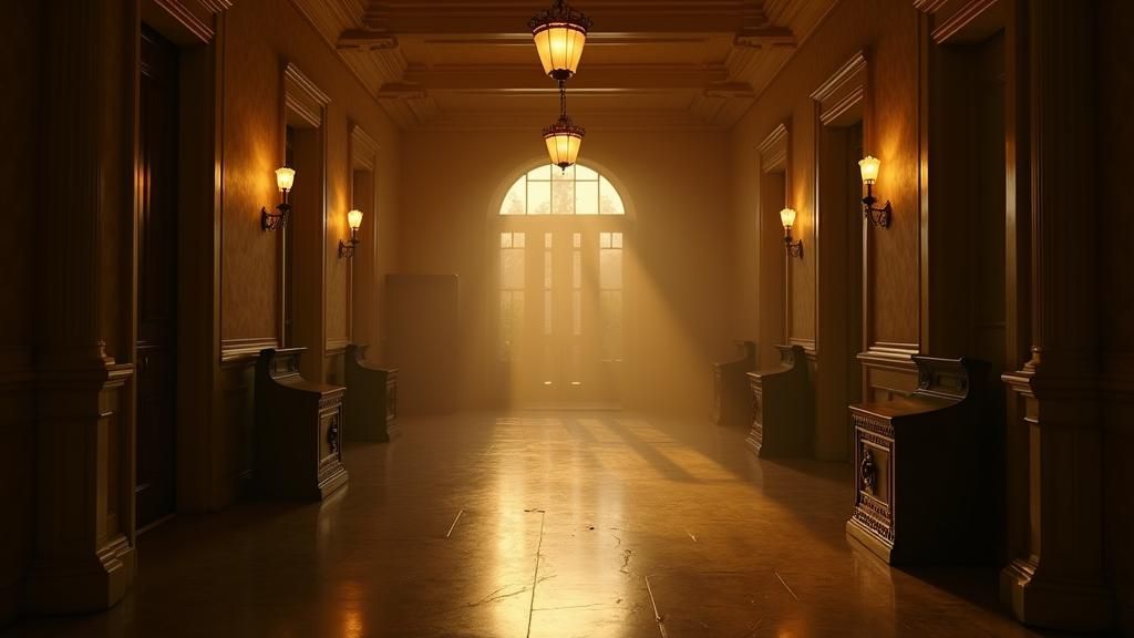 Opulent Hotel Lobby in Cinematic Lighting