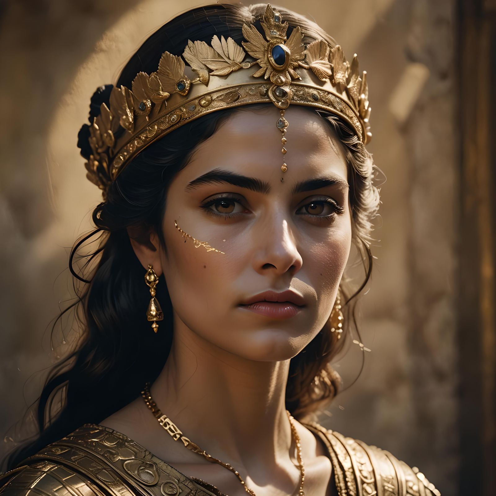 Queen Cleopatra Portrait with Cinematic Lighting