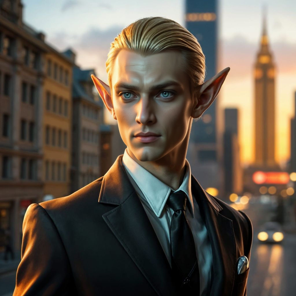 Epic Elf in 1950s Fashion, Cinematic Film Still