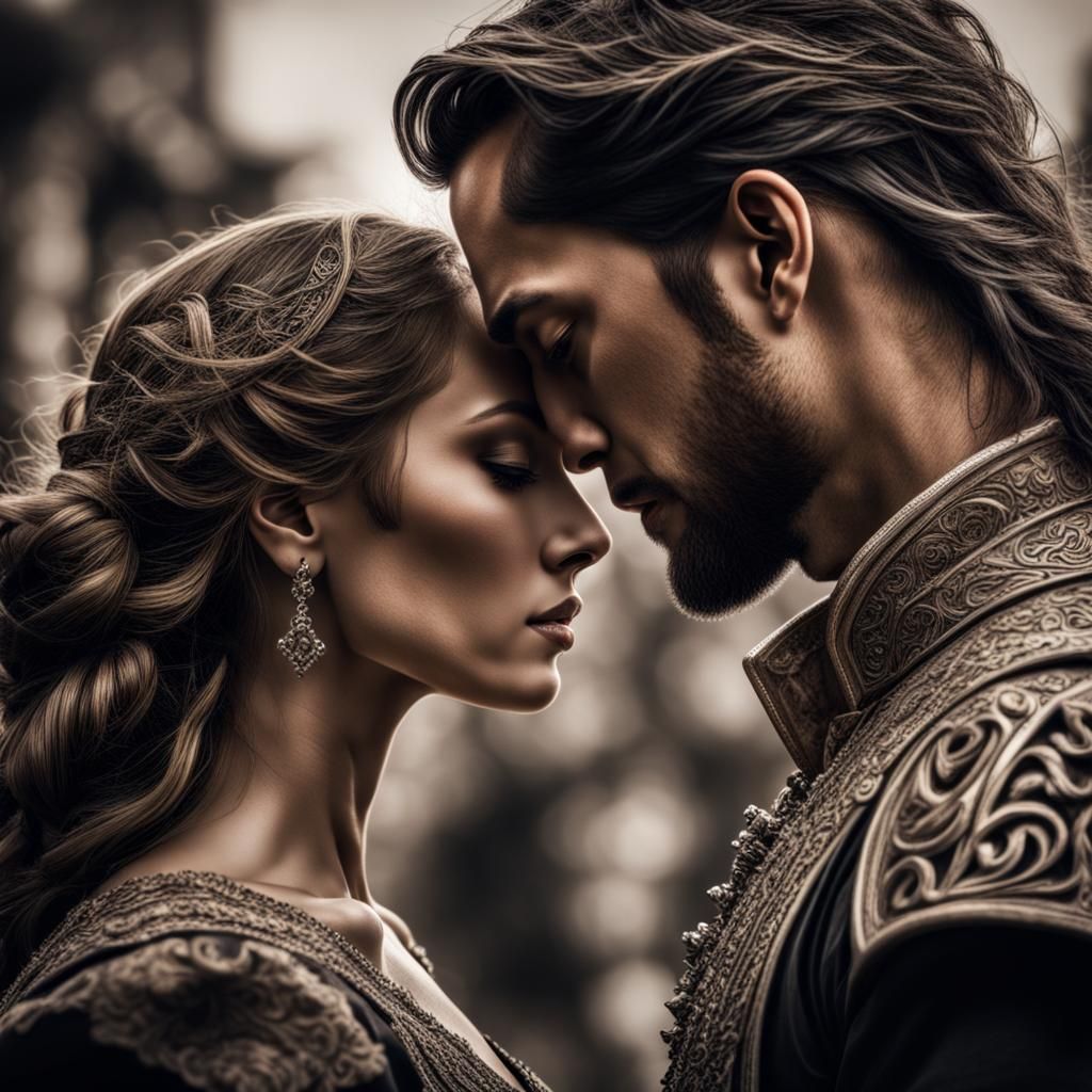 Hyperrealistic Image of a Loving Couple