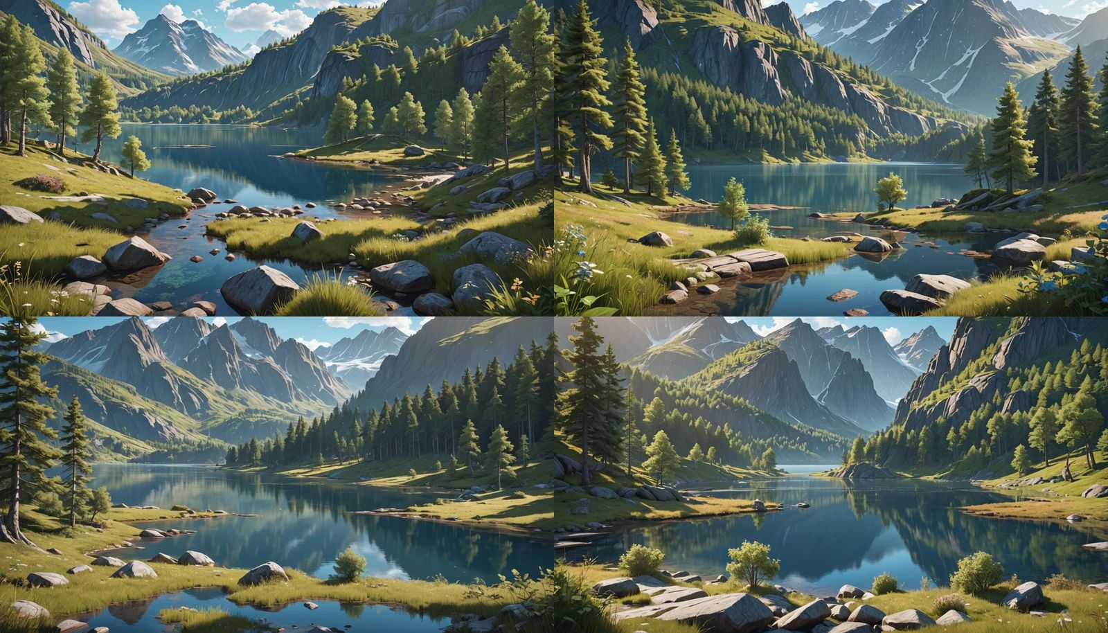 Scandinavian Nature View: 3D Anime Art