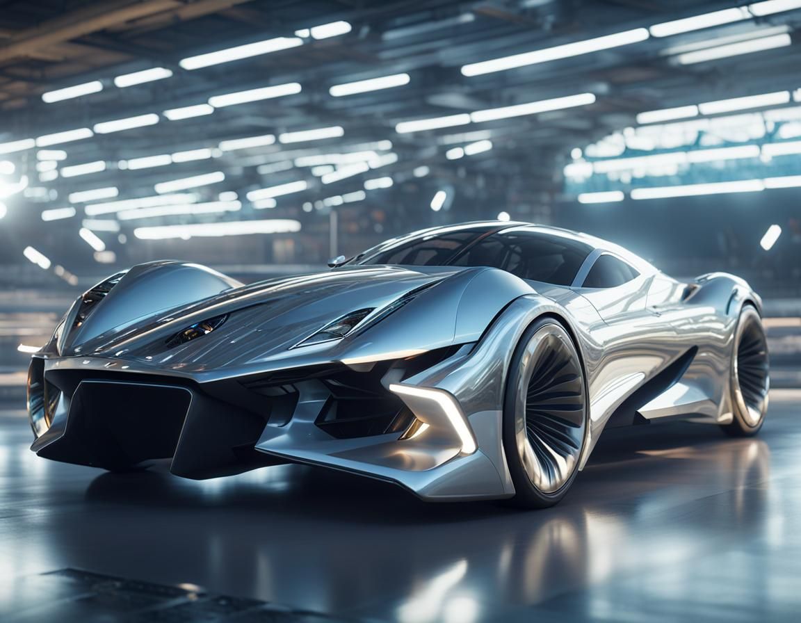 Futuristic Hi-Speed Car in 3D Game Style