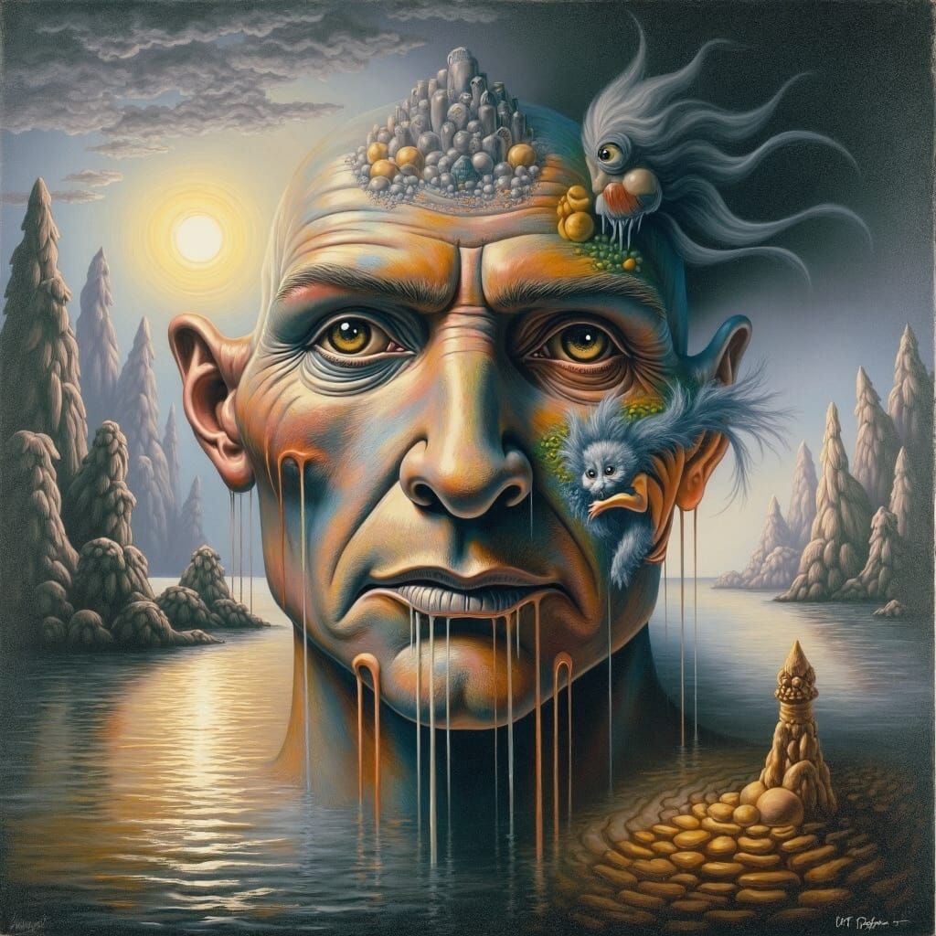 Surrealist Abstract Artwork Inspired by Gerhard Richter