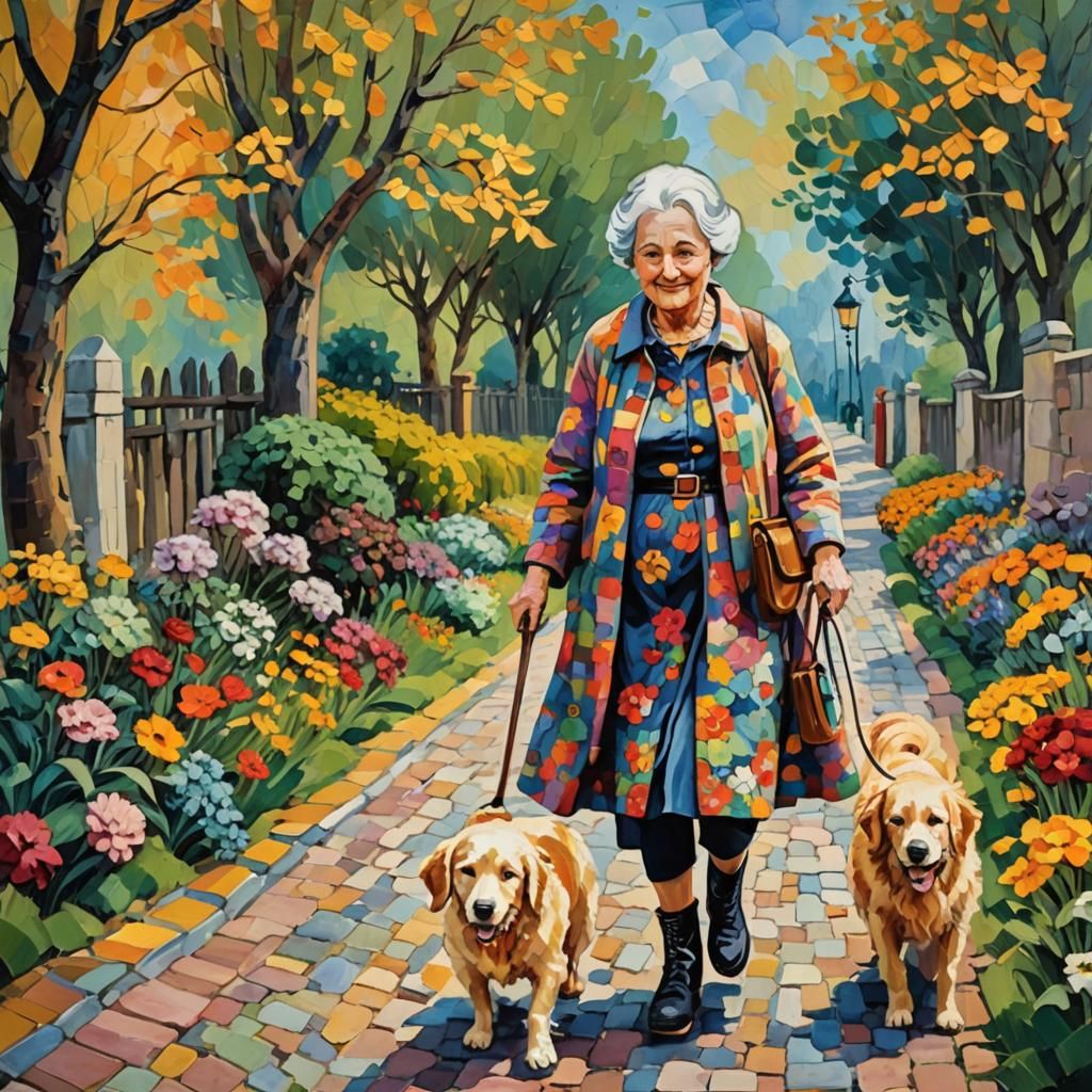 A Happy old Granny-Lady