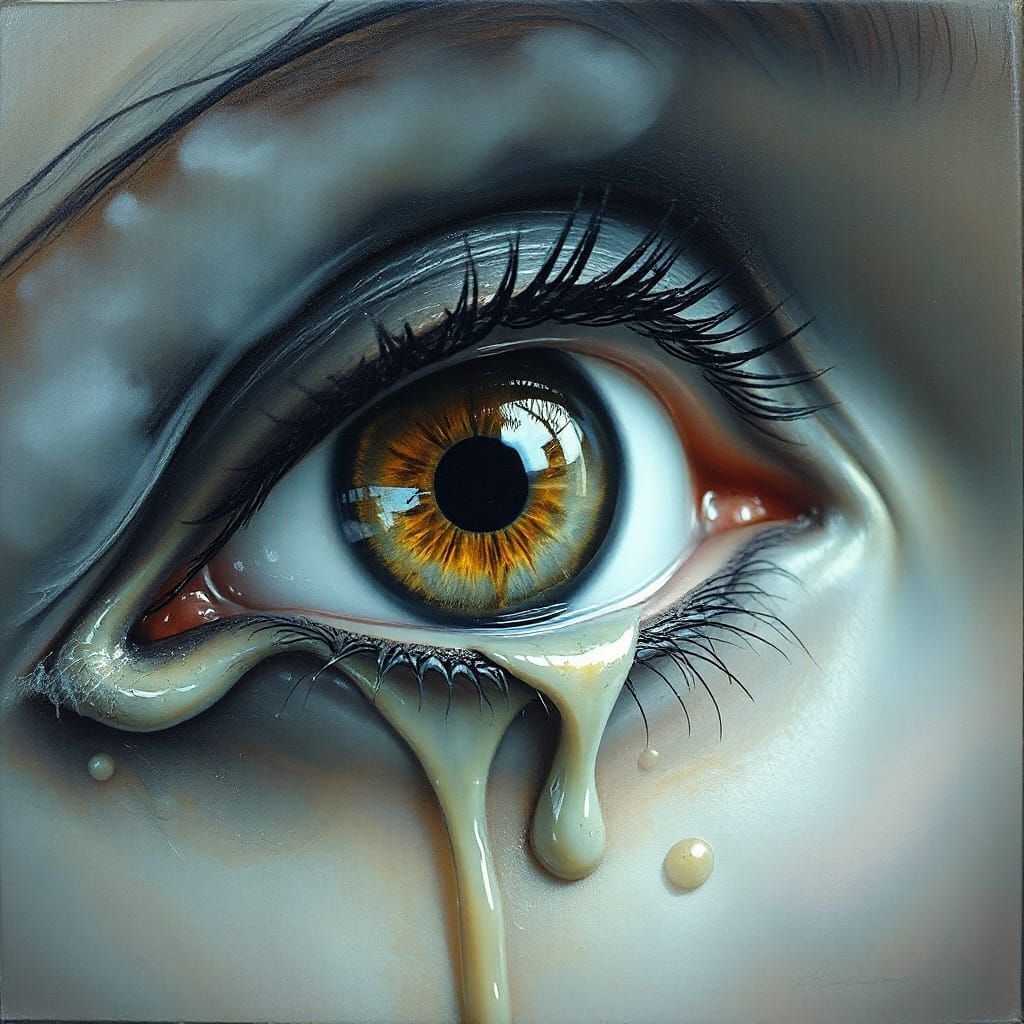 Surreal Eye Close-Up in Dreamy Fantasy Style