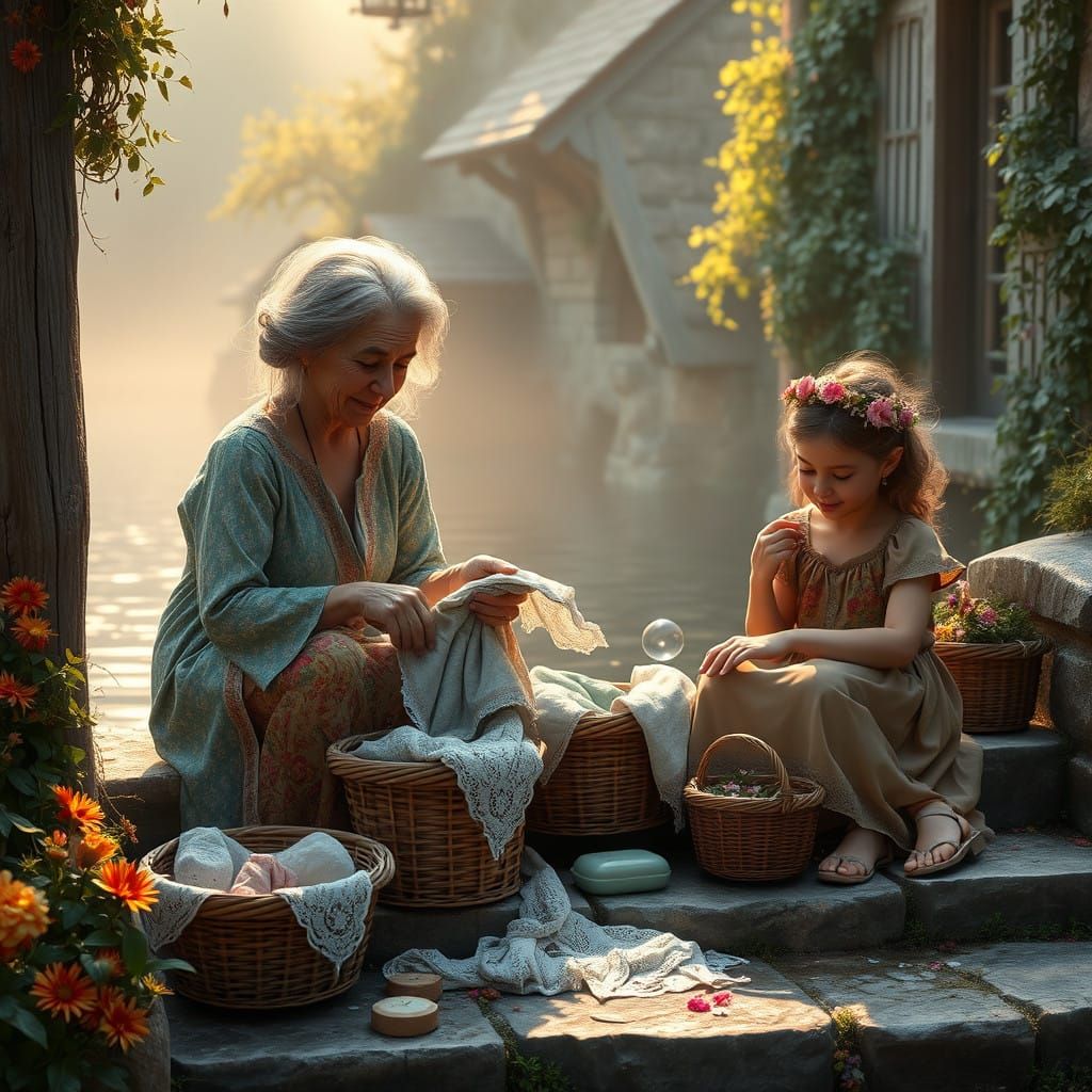 Three Generations of Women Share a Mystical Laundry Day