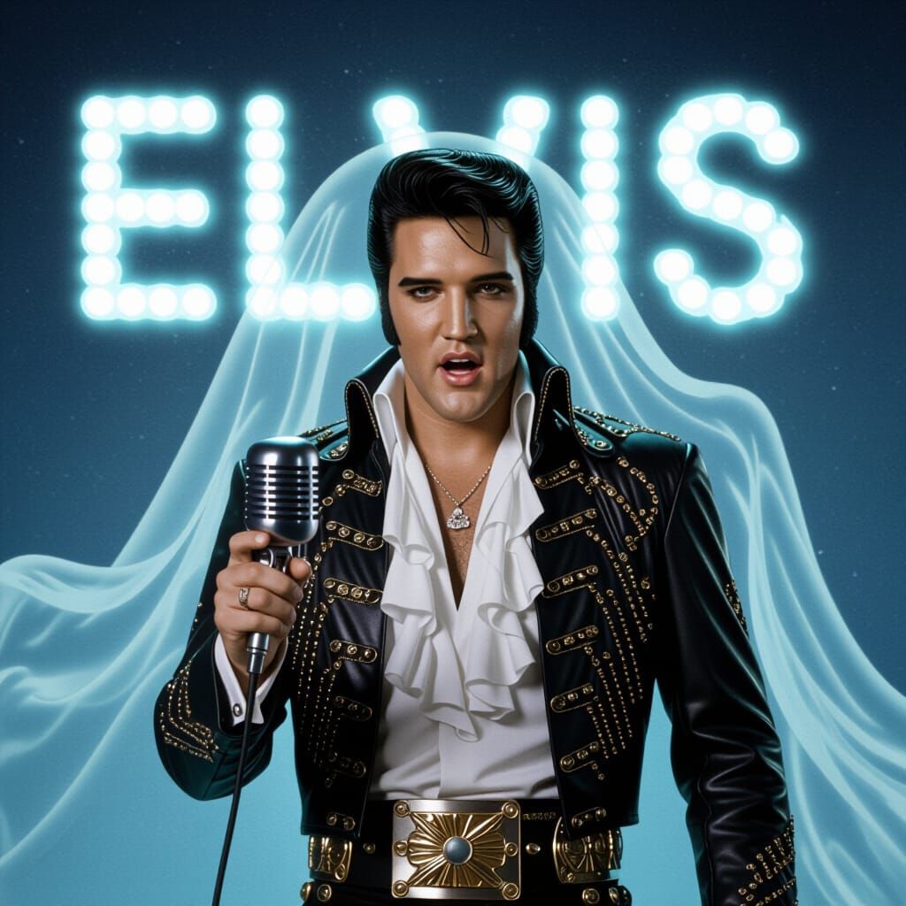 Elvis Presley Appears as a Ghostly Specter