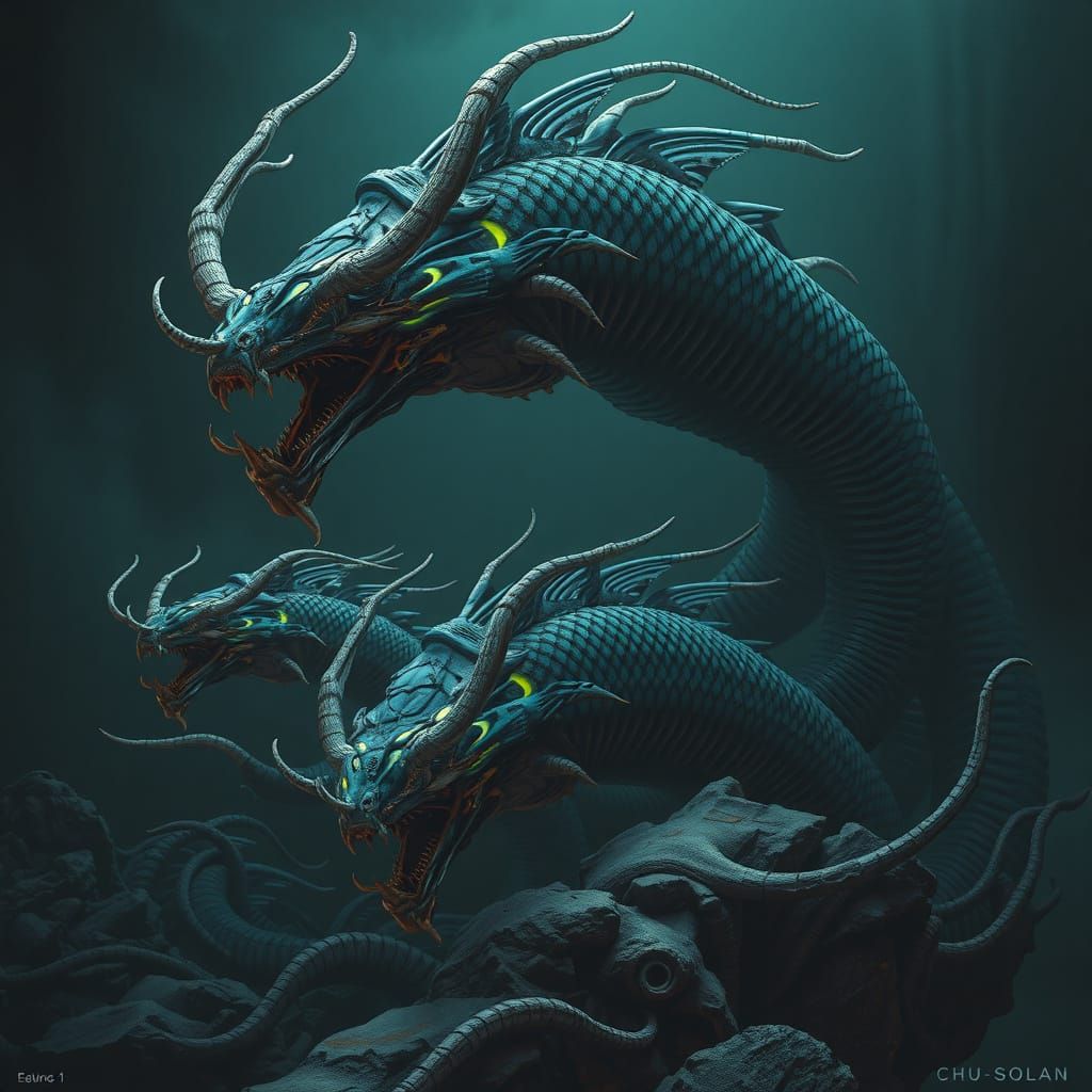 Mythical Sea Demons from the Deep Ocean