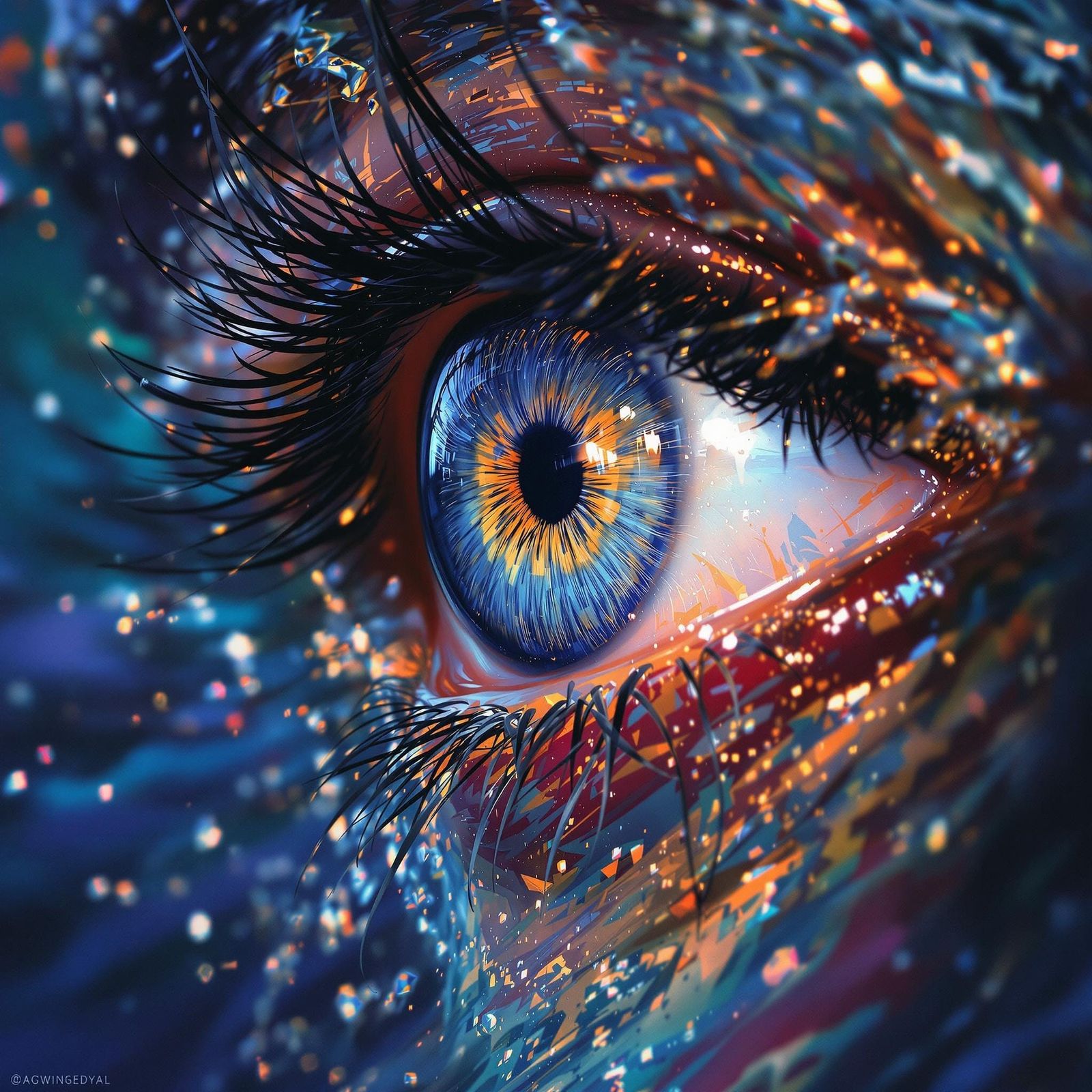 Hyperrealistic Ocean Goddess with Vibrant Background