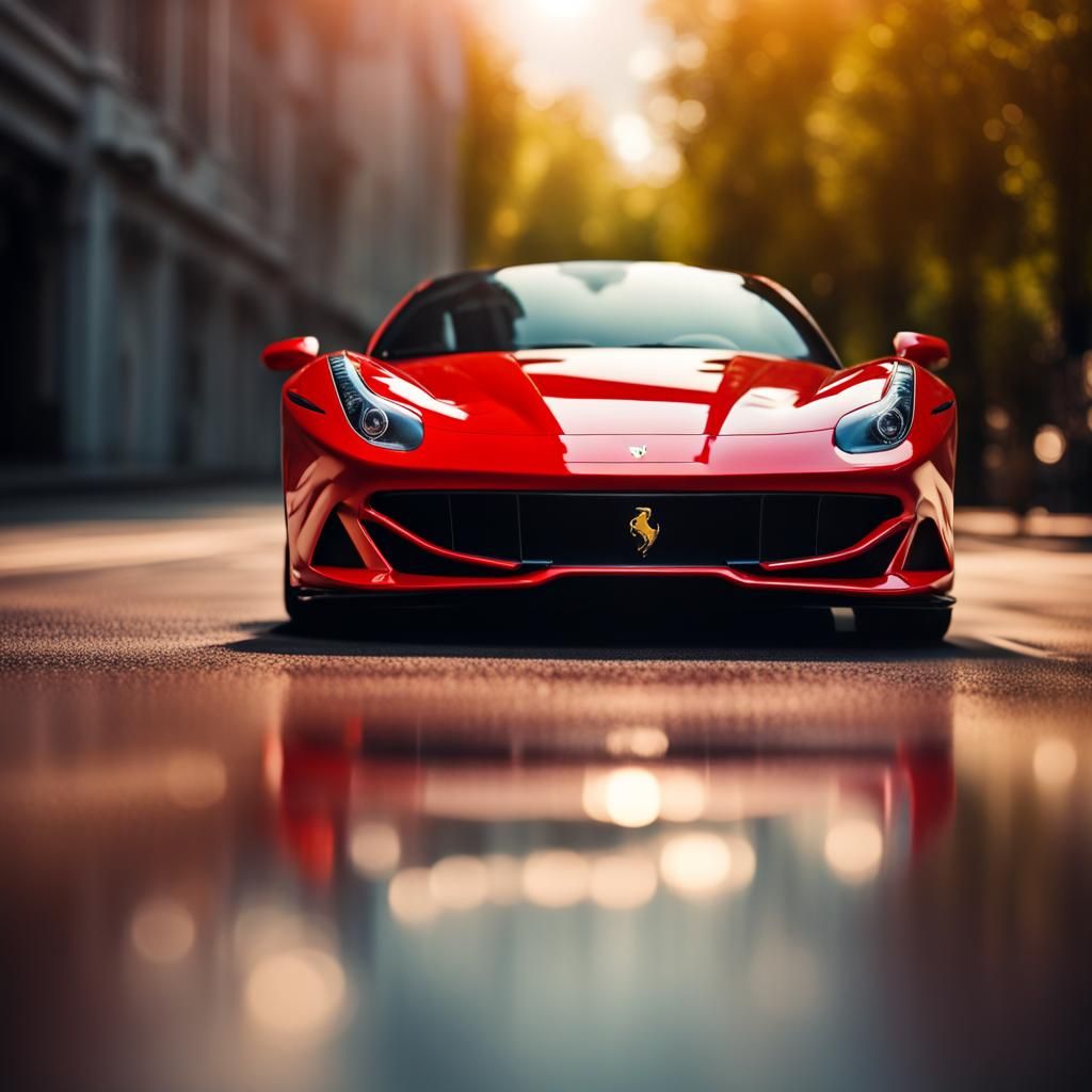 Hyperrealistic Ferrari Professional Photography