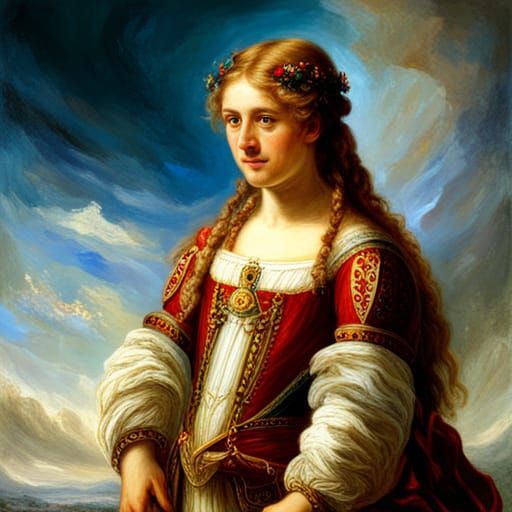 Classic painting of Castellan's Daughter