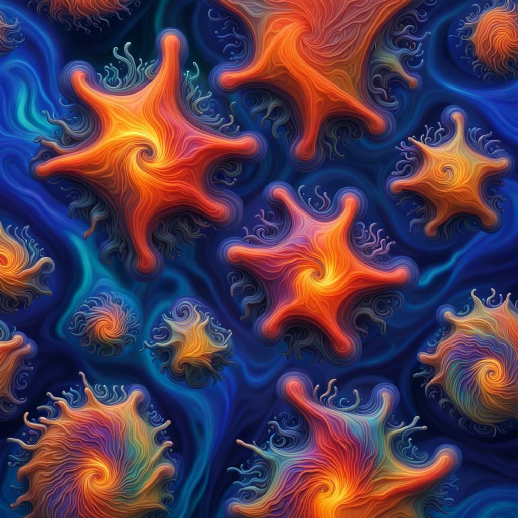 Iridescent Stars Swirling in Plasma Maelstrom