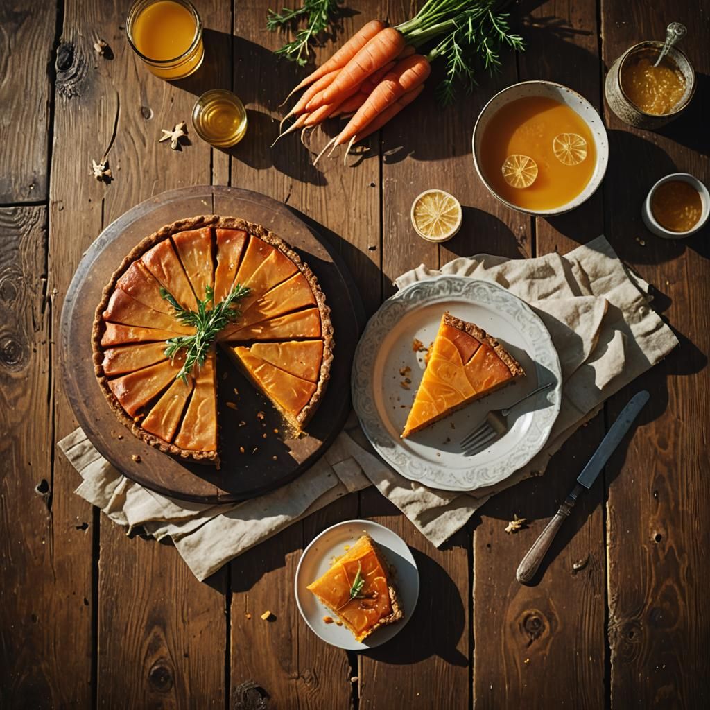 Cinematic Carrot Ginger Cake with Almond Crust