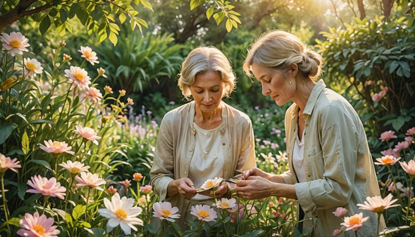 Uplifting Image of Kindness in Watercolor Style