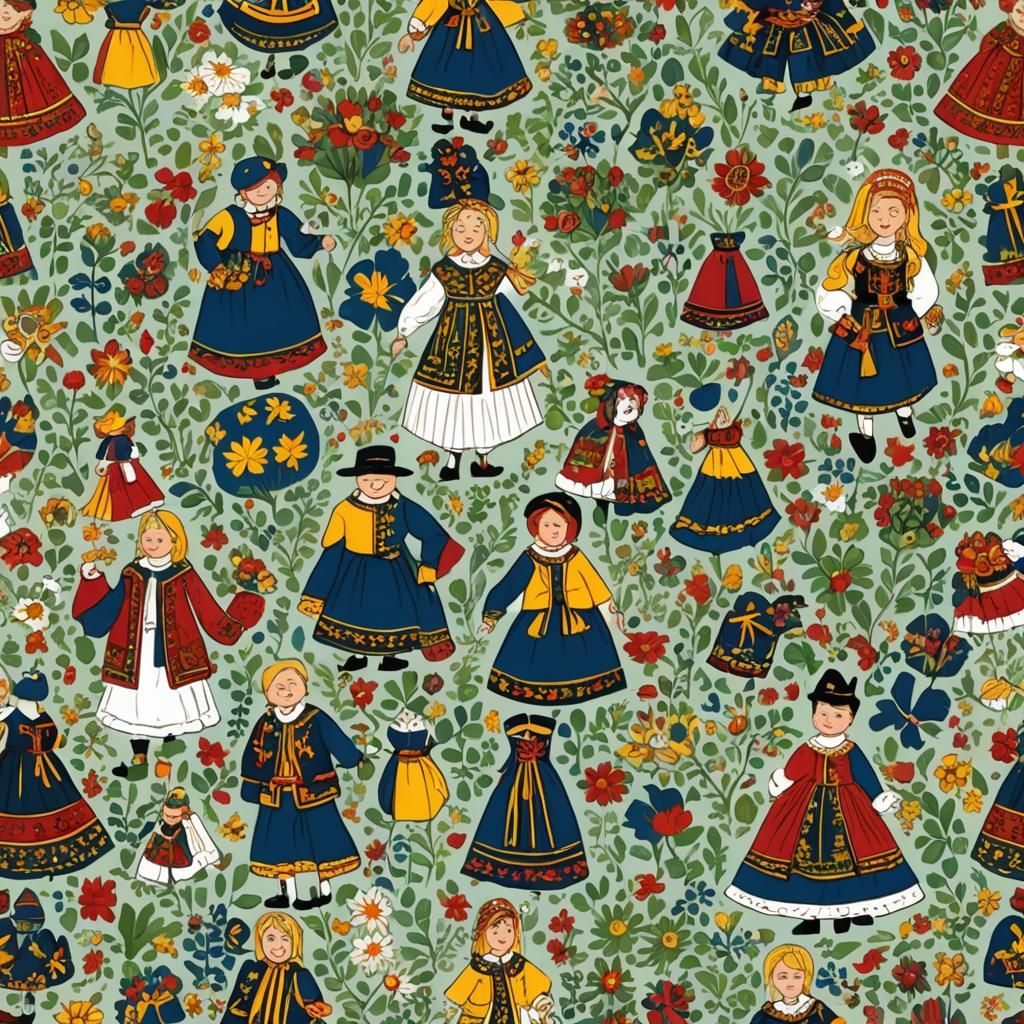 Swedish National Costume for Festivals