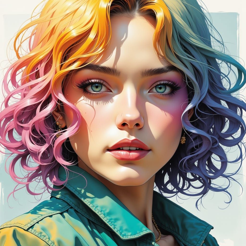 Golden Hour Desert Landscape in Vibrant Colors