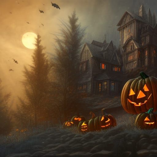 Fantastical Halloween Christmas Concept Art