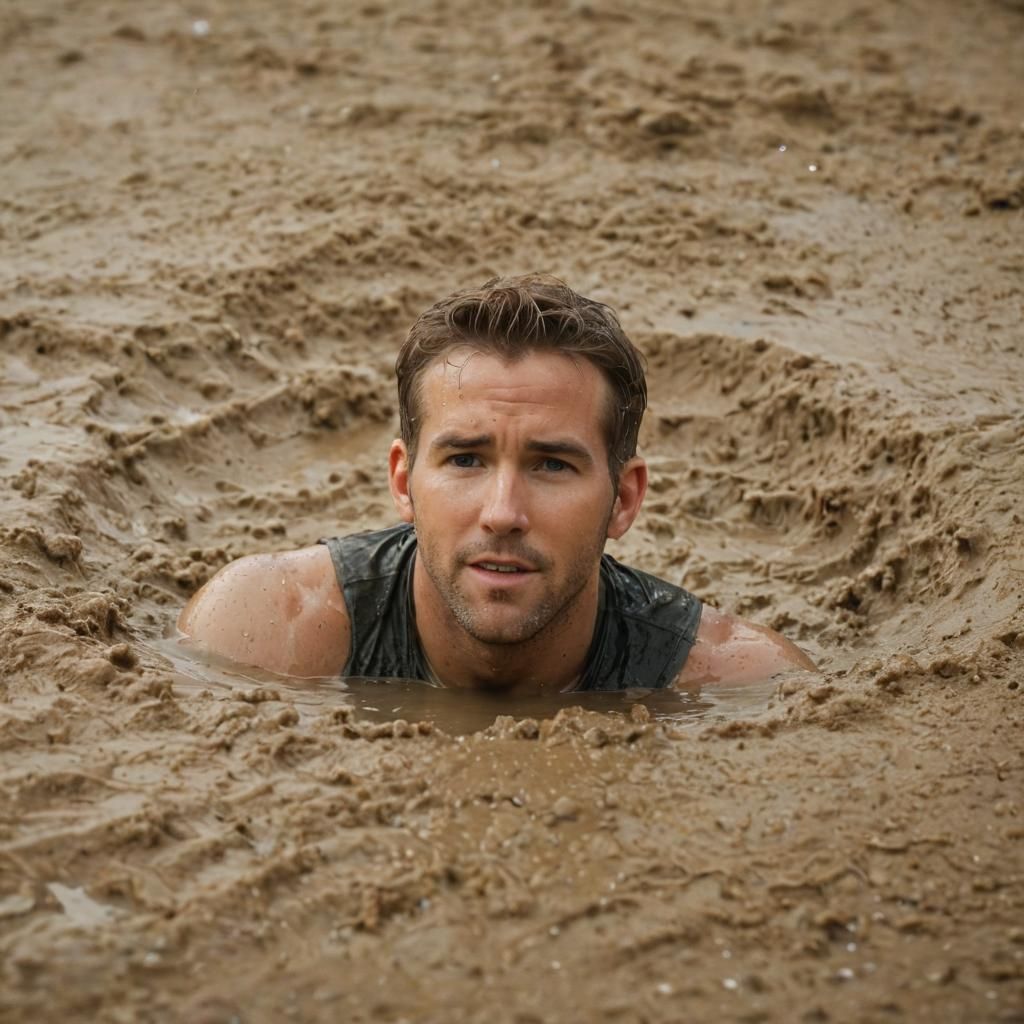 Ryan Reynolds Sinking: Cinematic Quicksand Film Still