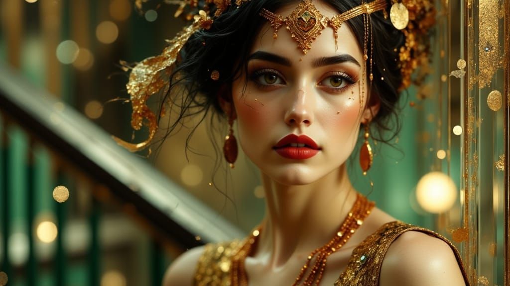 Ethereal Beauty in Art Deco Style, 1930s Photograph