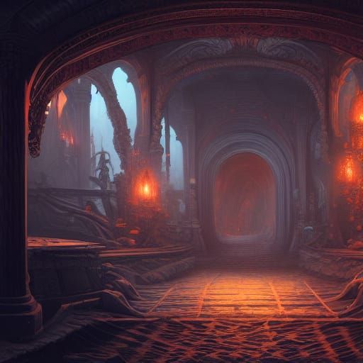 Skeleton Chamber in Haunted Palace: Fantasy Concept Art