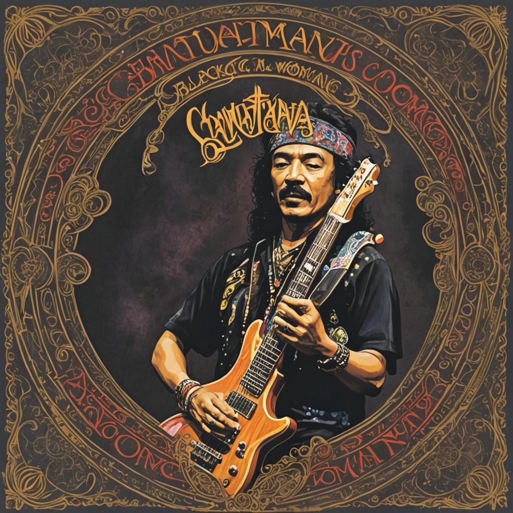 Santana's Black Magic Woman Concert Art