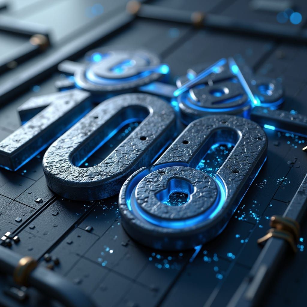 Sleek Crypto Landscape in Neon-Lit 3D Anime Style