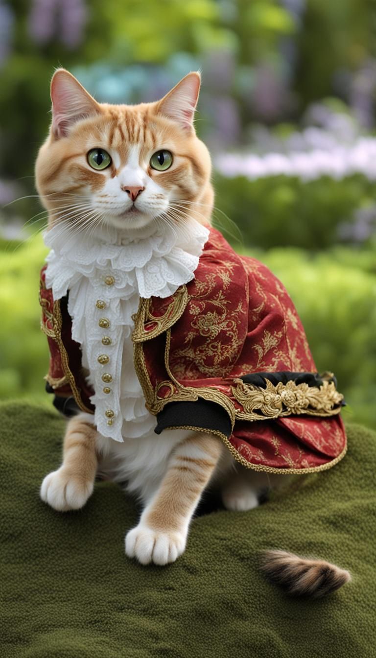 Victorian Noble Cat Portrait