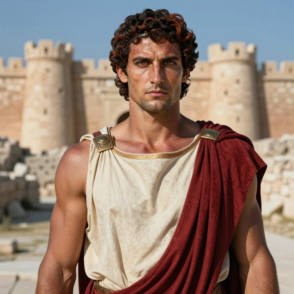 Photorealistic Portrait of a Godly Hellenic Man